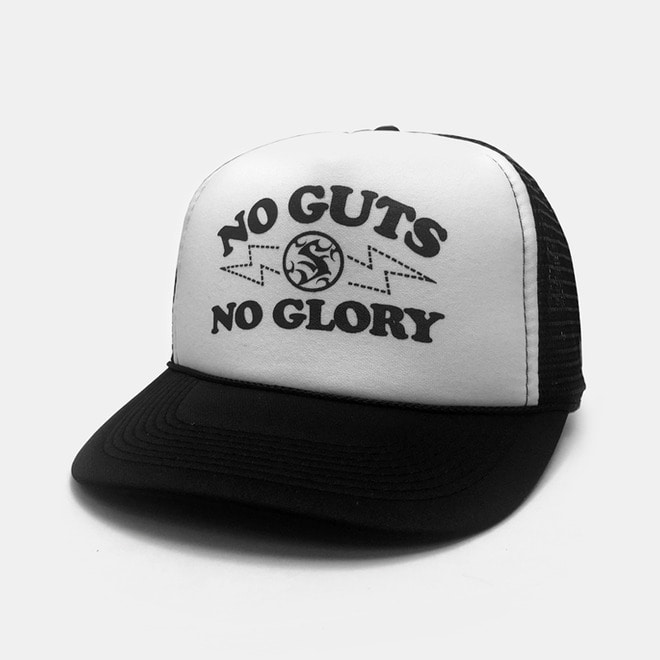 No Guts No Glory Mesh Trucker Cap by OTTO Cap white/black