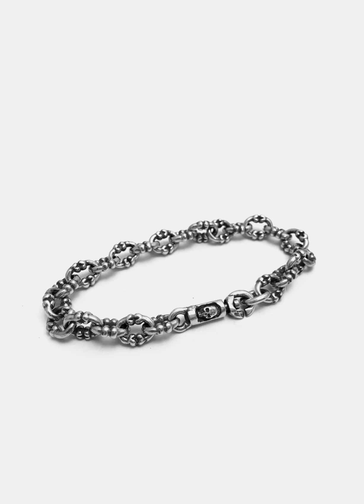 Bone Link Silver Bracelet