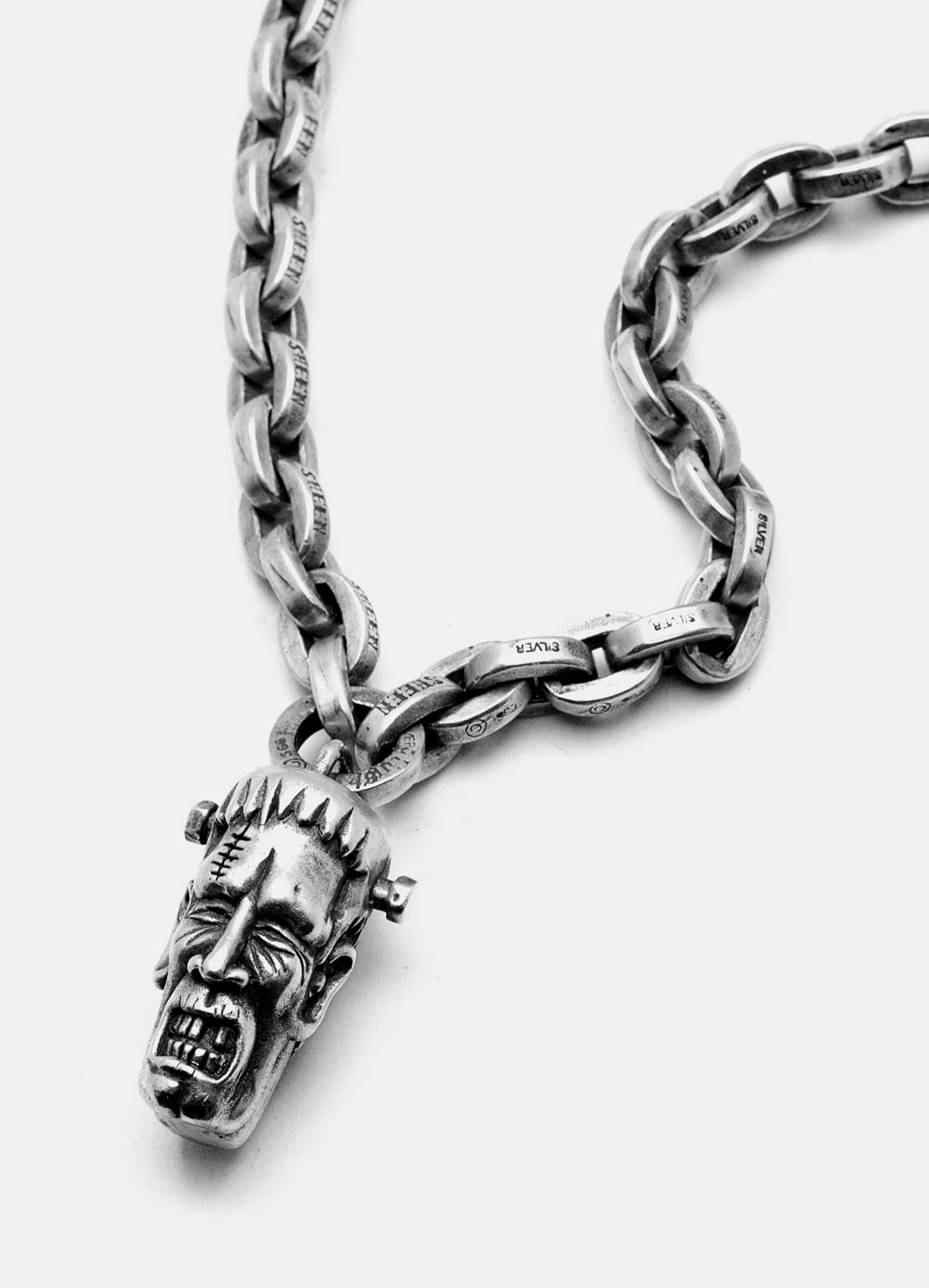 Machine Head Silver Bottle Necklace