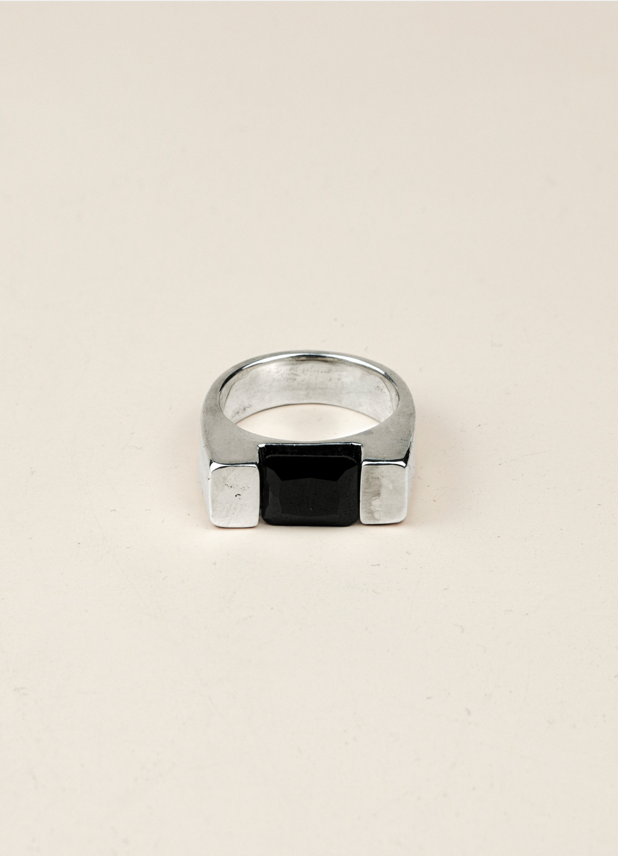 Baguette Cubic Ring Black