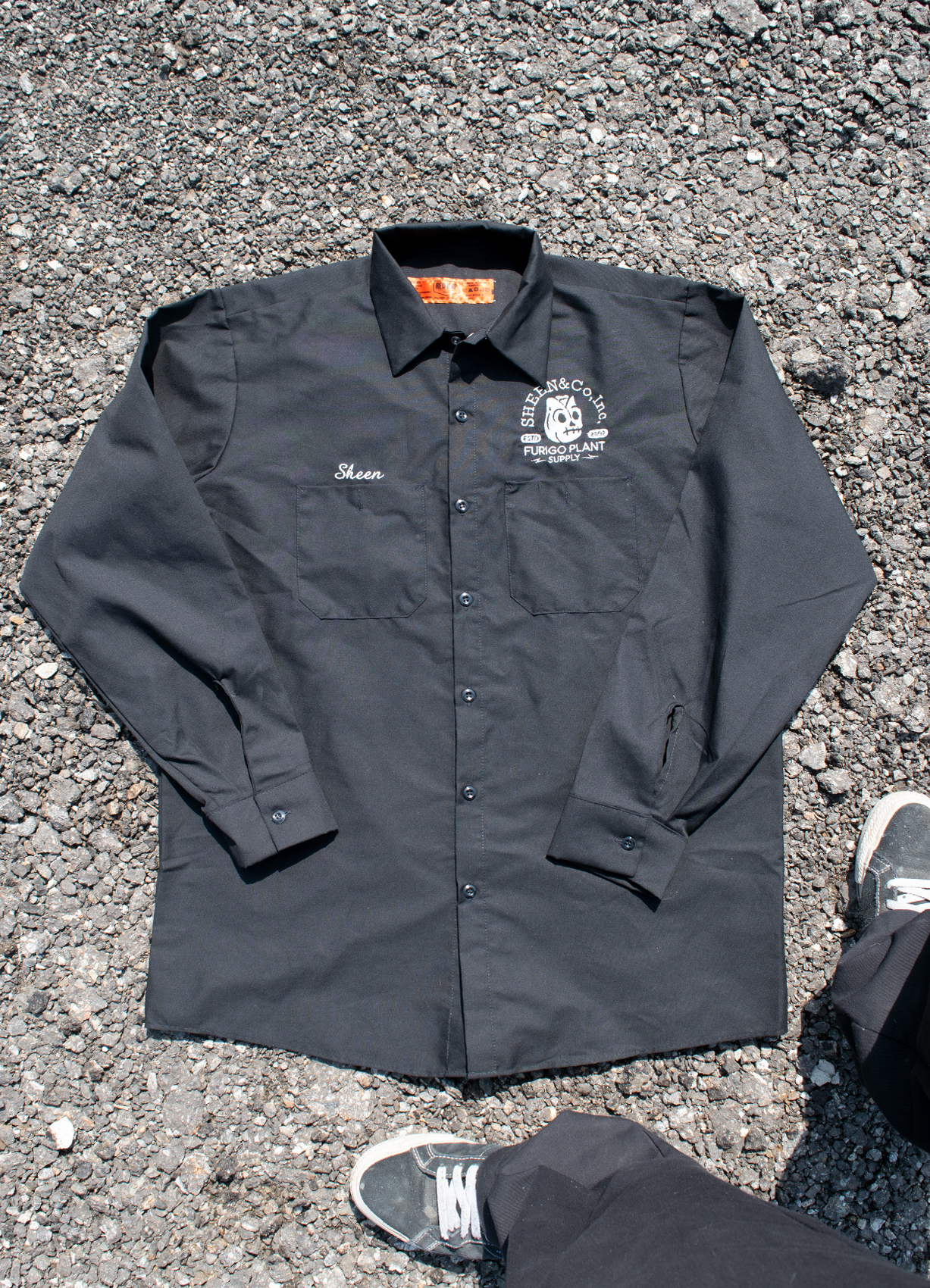 Furigo Plant Supply Long Sleeve  Work Shirts Black