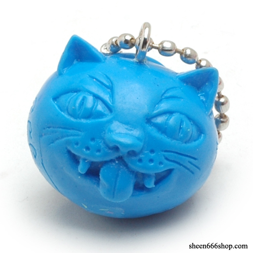 Crazy Cat Resin KeyChain_Blue