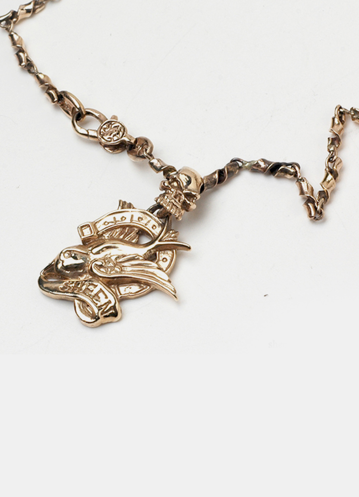 Oldskool Sparrow 14k gold Necklace
